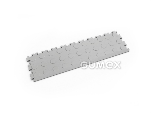 Nábehová hrana FORTELOCK 2045 k dlaždici FORTELOCK, hrúbka 7mm, 510x140mm, 92°ShA, dezén peniažkový, PVC, šedá